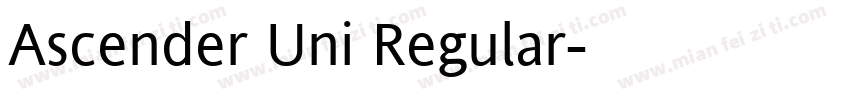 Ascender Uni Regular字体转换
